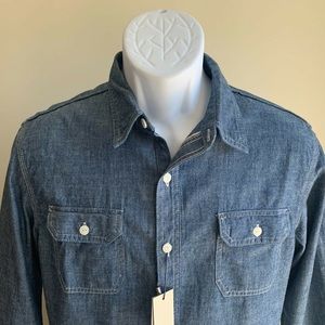 SuitSupply Chambray Japanese Denim Shirt - New!